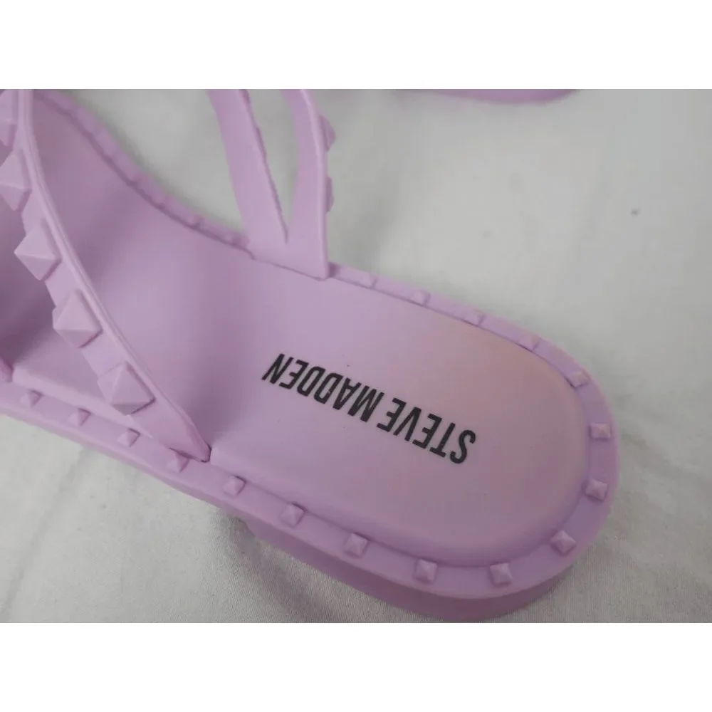 Steve Madden Women's Skyler-J Studded Jelly Lilac 7M - Picture 6 of 8